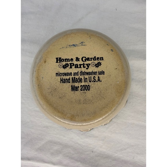 VTG Home & Garden Party Sunflower Chip and Dip Set Stoneware Made in USA - Picture 7 of 9